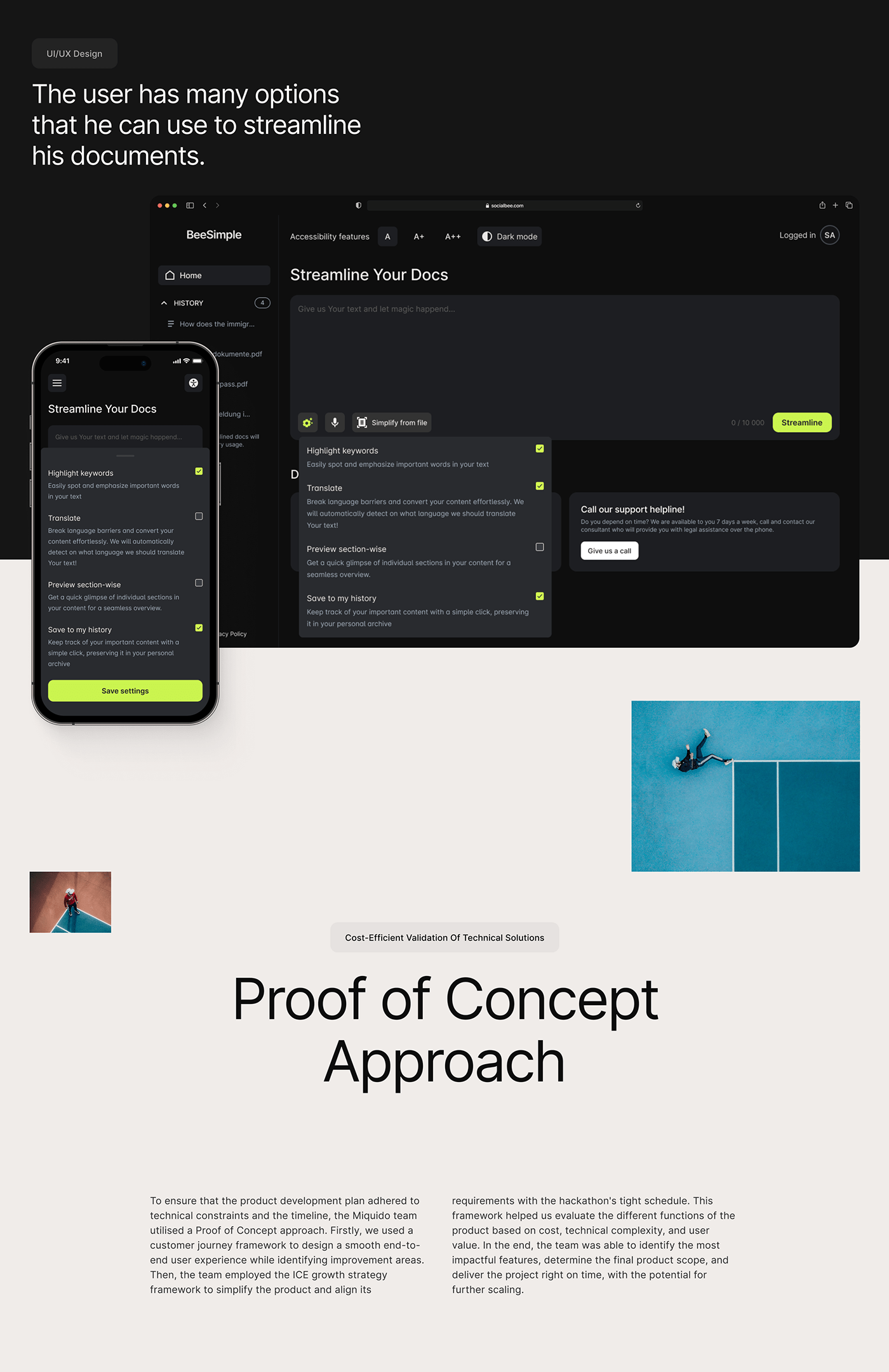 ai-powered chatGPT legal Documents UI/UX product design  Figma user experience app design translation