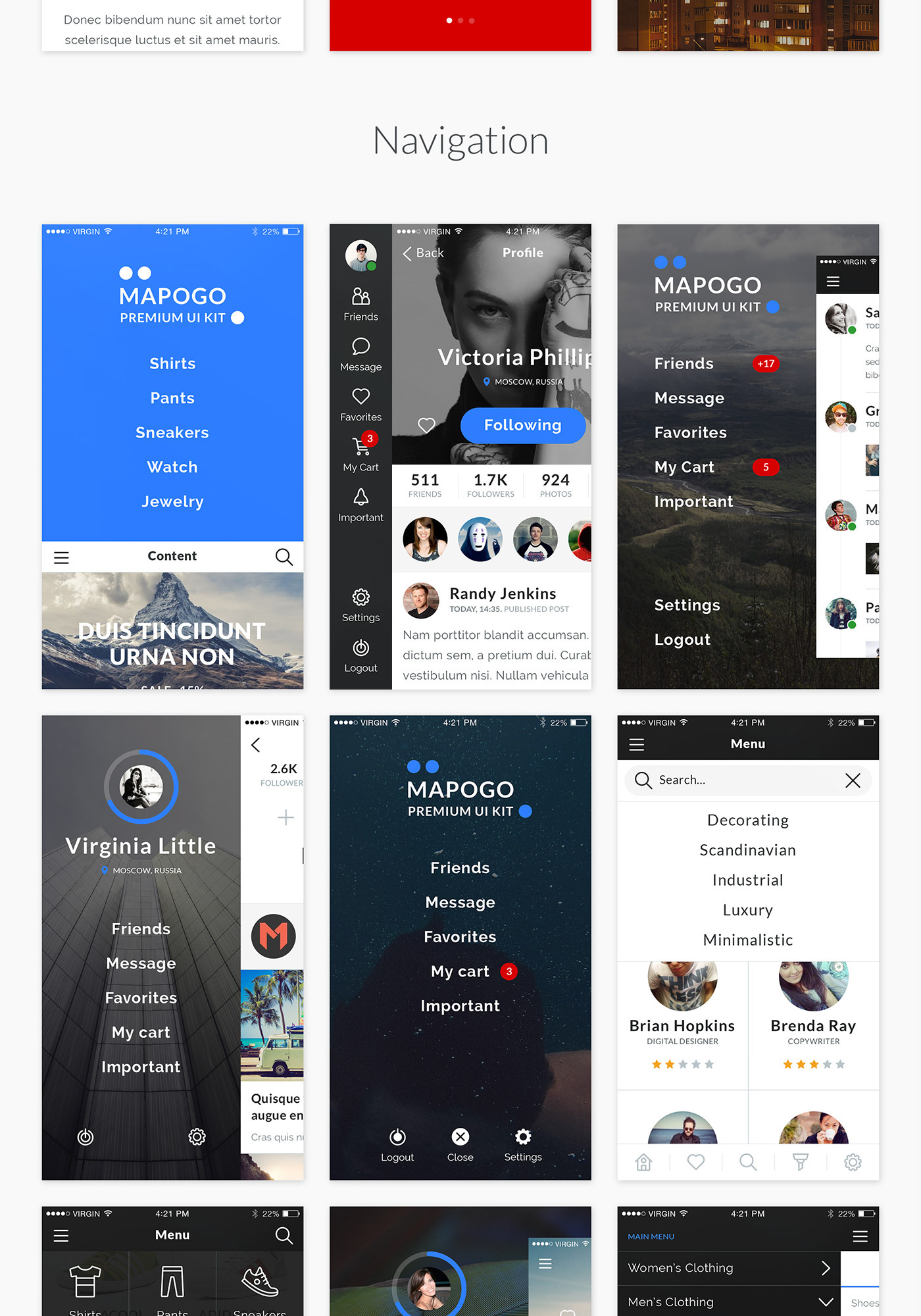 Mapogo ui kit UI mobile