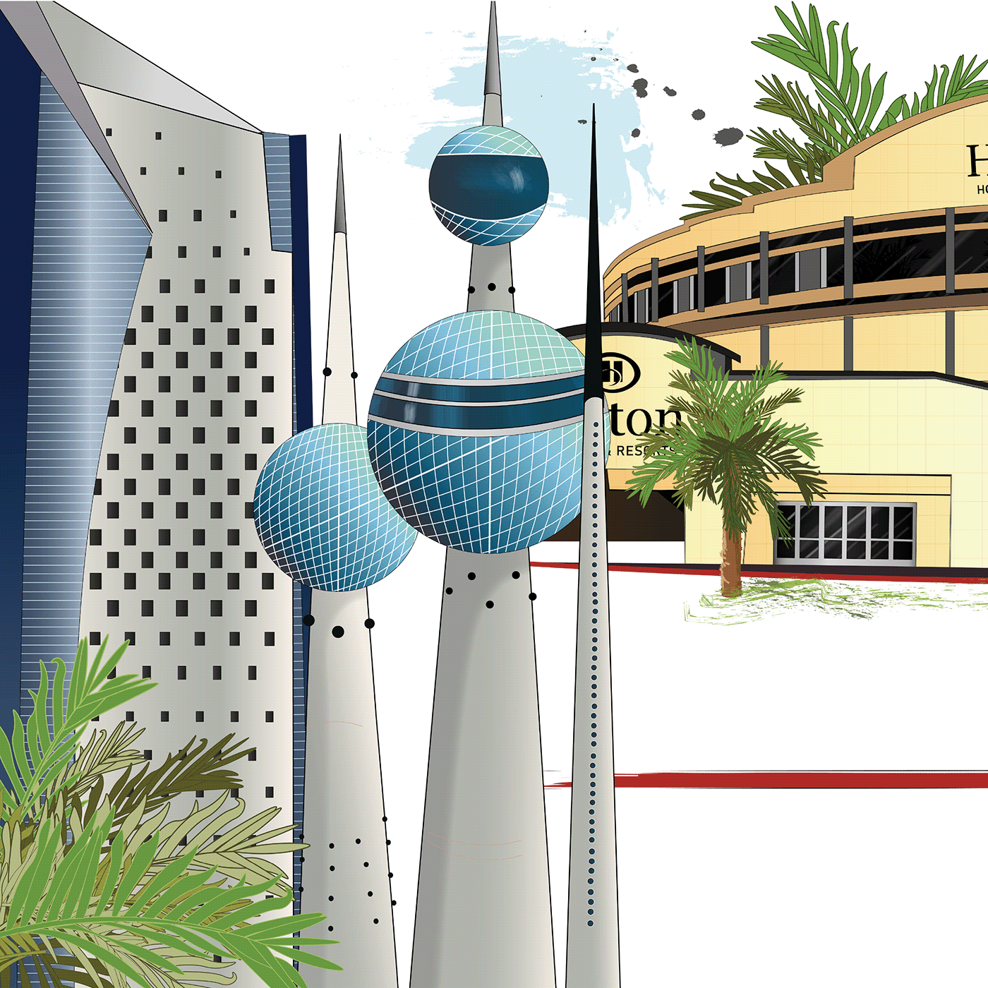 Kuwait ILLUSTRATION  Digital Art  art artwork design Graphic Designer kuwaiti artist art direction 
