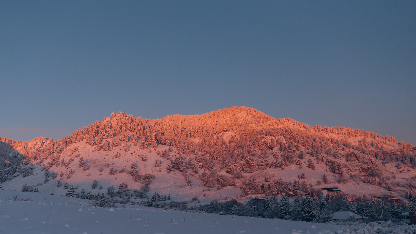 Boulder chautauqua Colorado dreamy Flatirons landscape photography mountains pastel colors surrealism winter