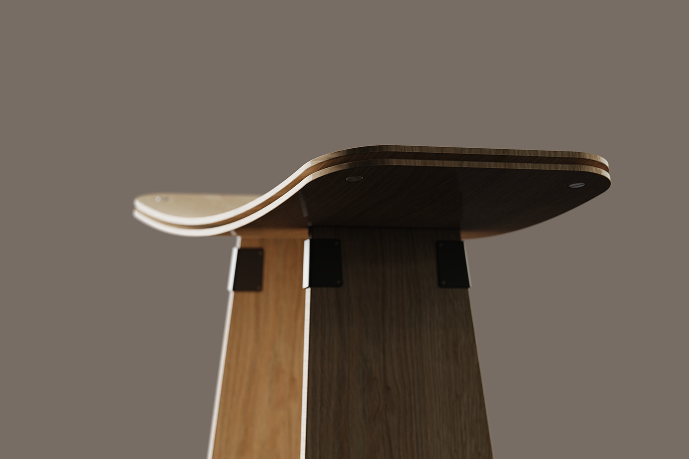design furniture product design  3D industrial design  products stool chair wood Render
