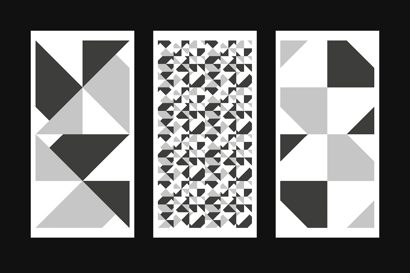 abstrait carré épuré grid system Jules Pouchoux noir et blanc identité visuelle Identity System square negative space