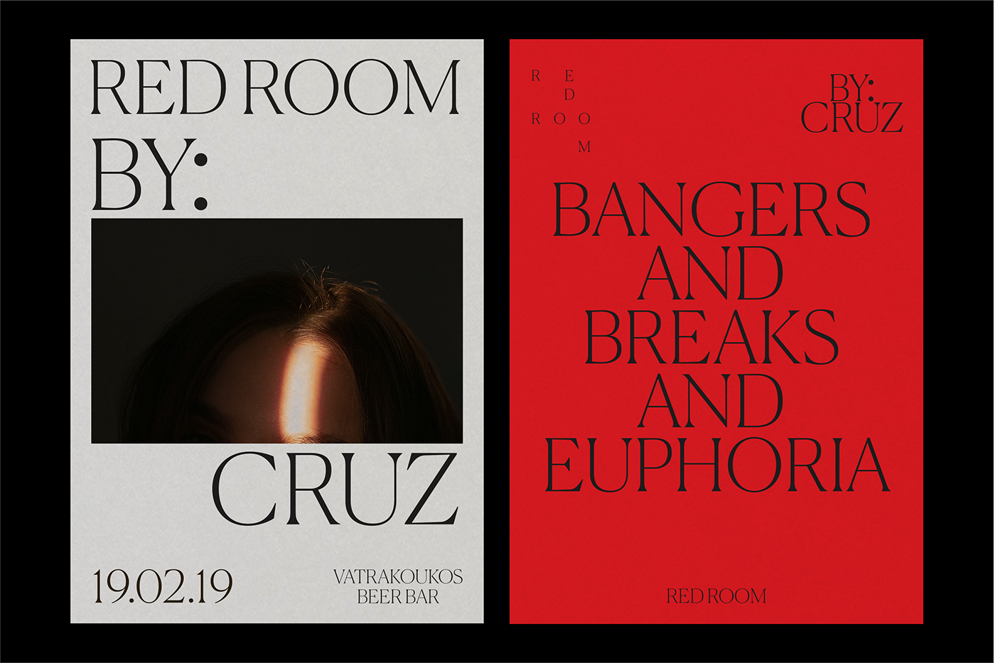 music typographic techno Event posters Collateral type festival minimal identity