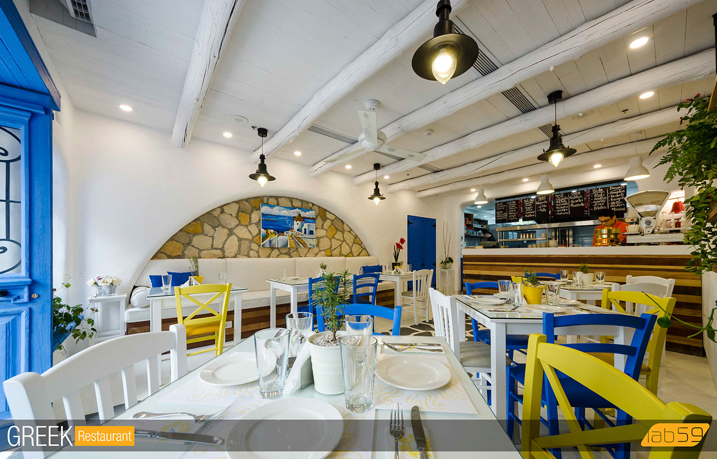 greek restaurant cafe blue egypt Greece cairo santorini