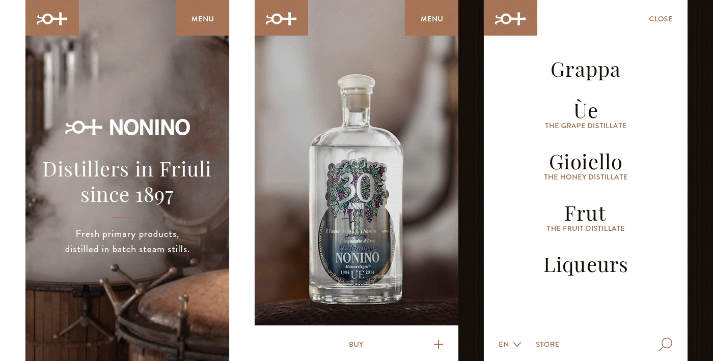 craft design distillery grappa interaction Interface nonino Photography  typography   Website