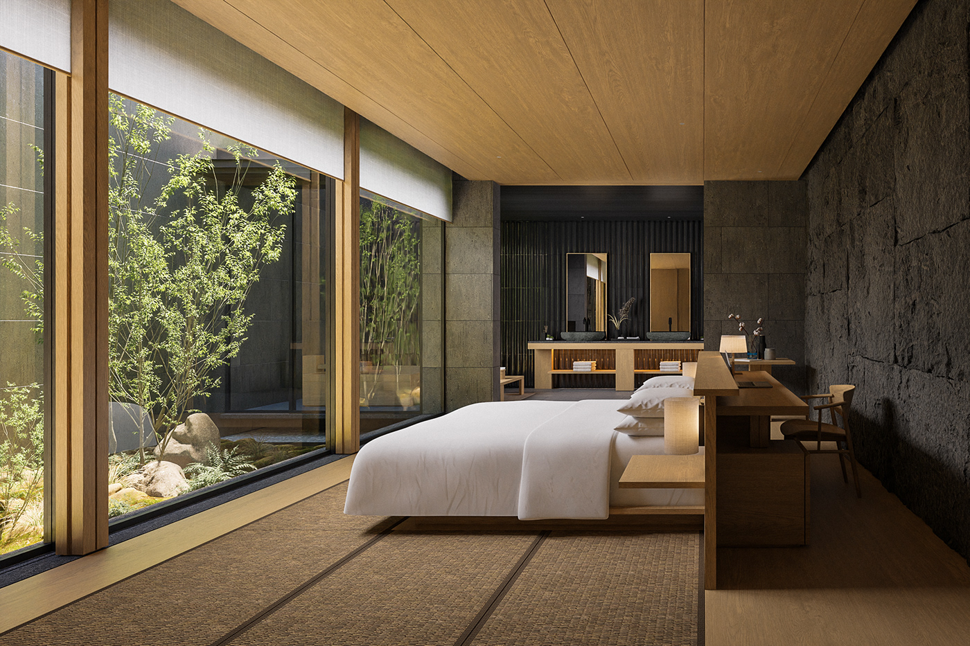 3D architecture archviz CG design house Interior japanese Render visualization