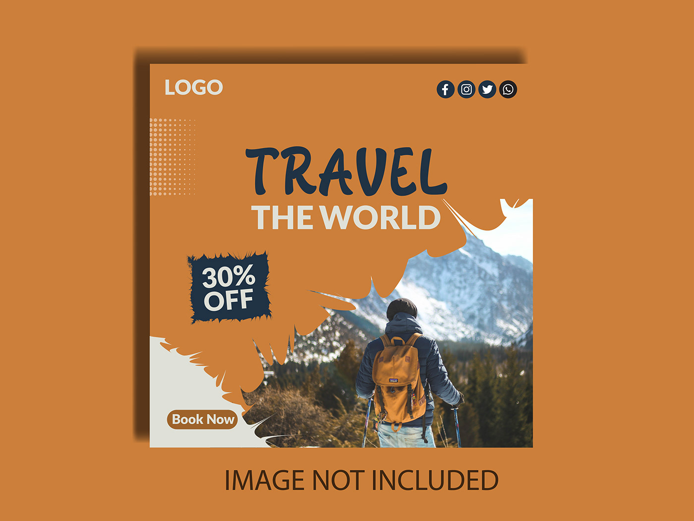 Travel social media post design advertisement agency brochure company corporate