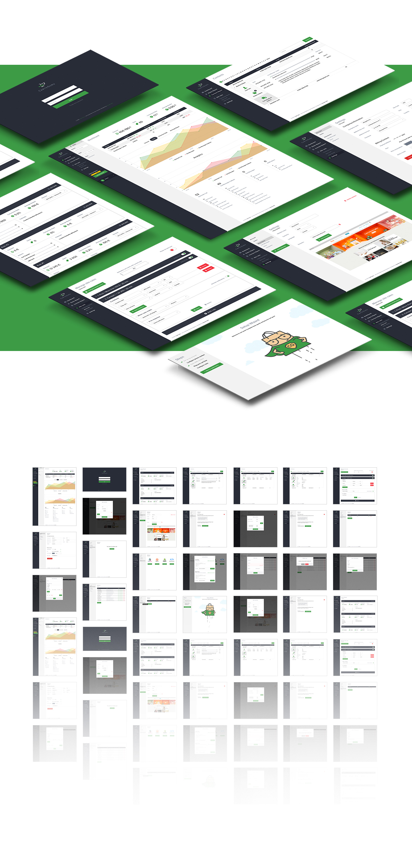 cart Guru Web design site interactive trend UI ux inspire Sponge clean illustrations
