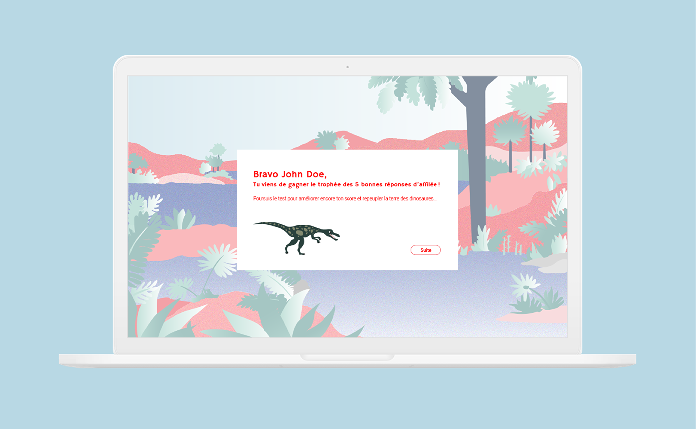 ILLUSTRATION  Maquettes site web direction artistique dinosaures paysage game design  ux/ui wireframes