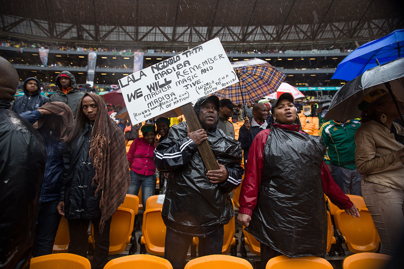 Nelson Mandela Mandela madiba tata south africa FNB fnb stadium rain lowkey anc portraits