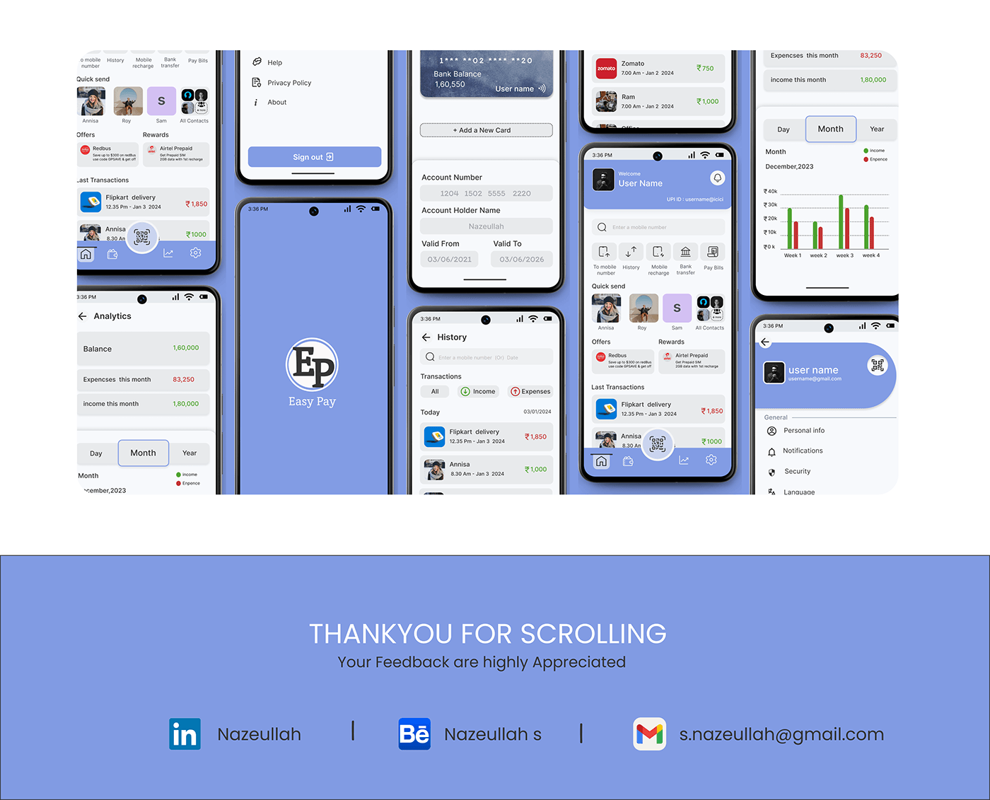 UI/UX ui design Figma Mobile app user interface app design application design payment finance