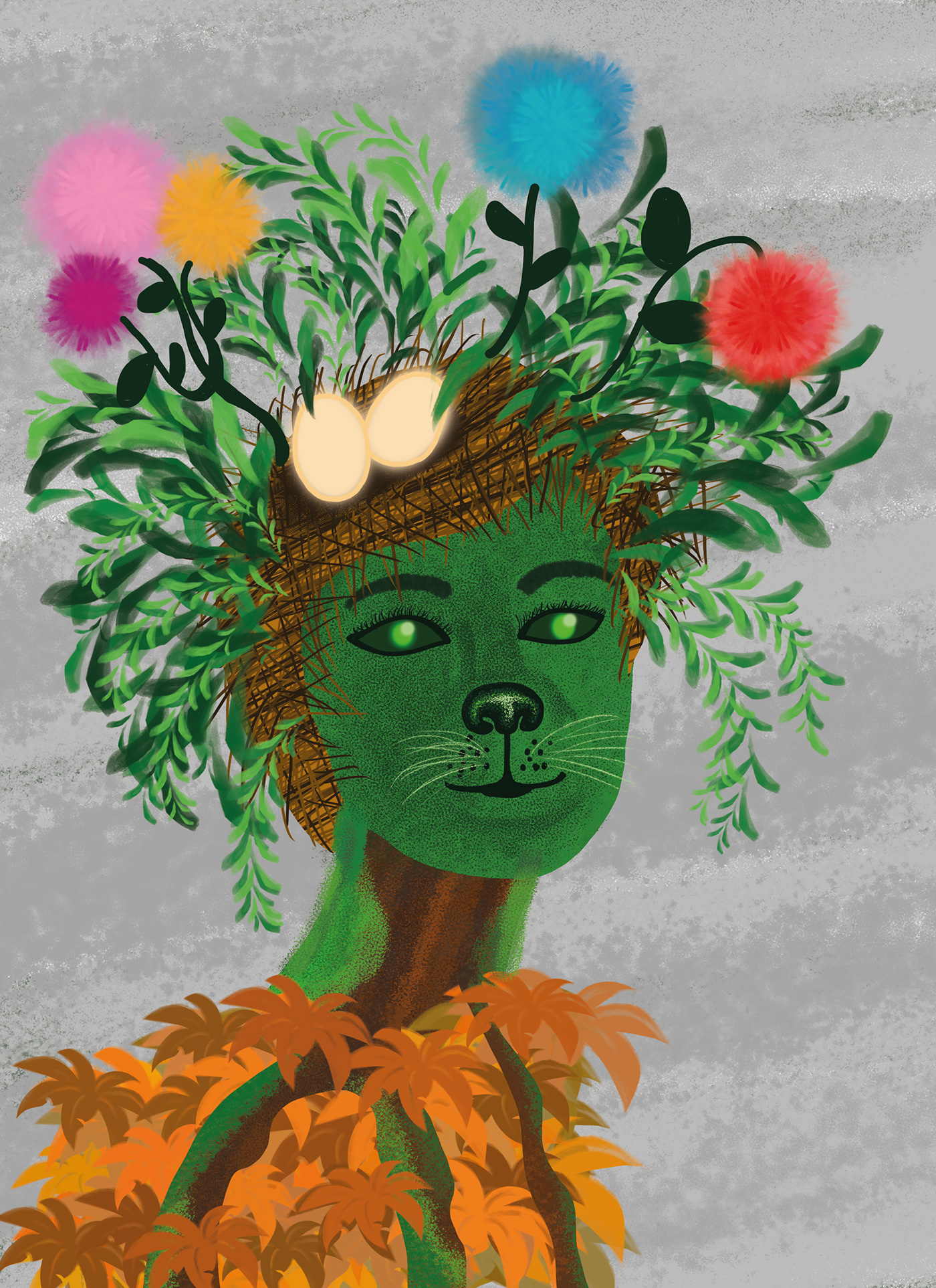 Drawing  Character design  Digital Art  digital illustration Graphic Designer design forest Nature Flowers season