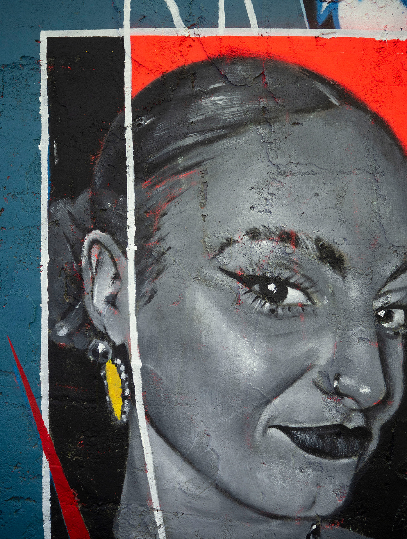 abstract acrylic Graffiti modern Mural paint painting   portrait Street Art  wall