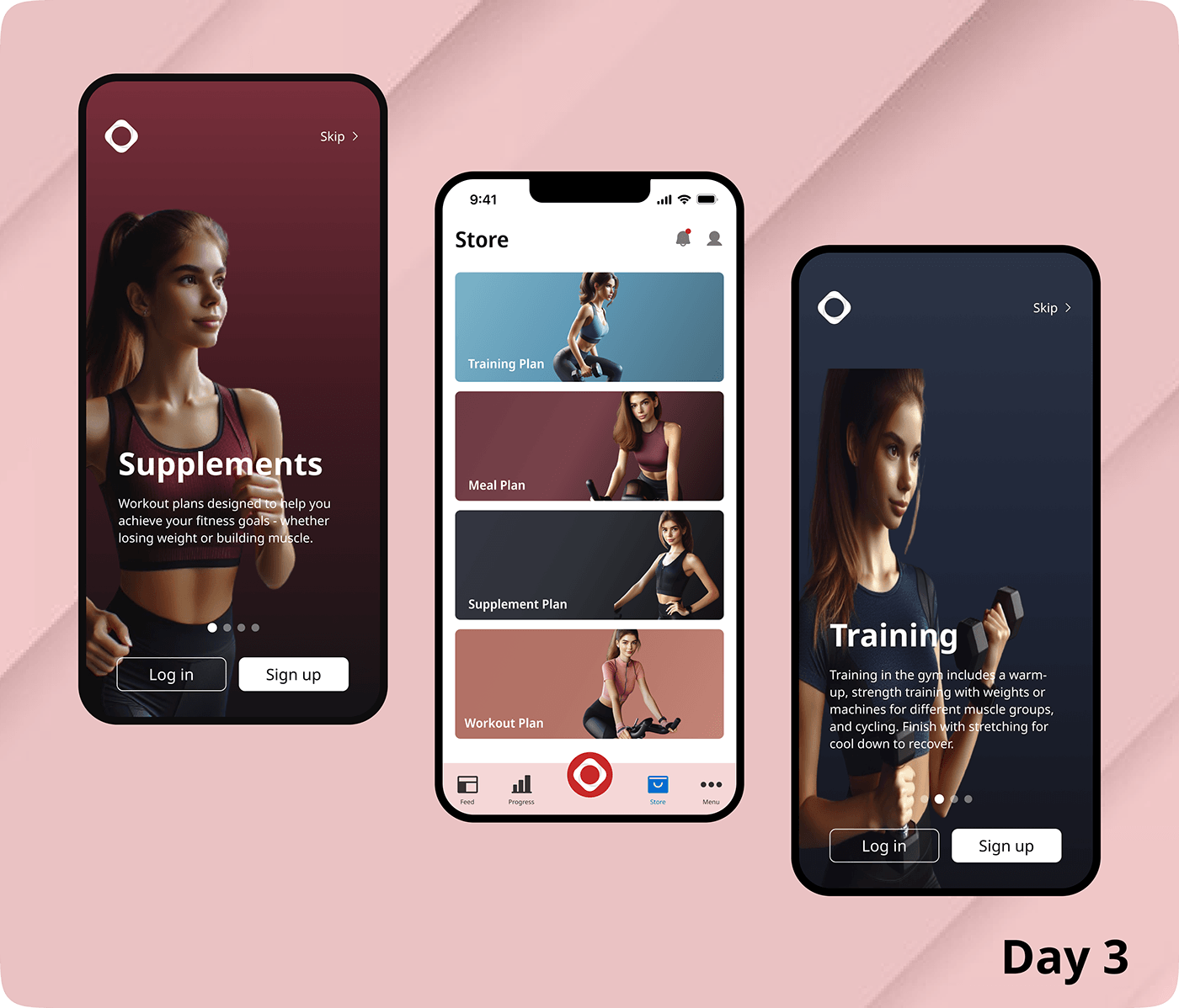 workout fitness gym sport options UI app design Figma user interface UX design