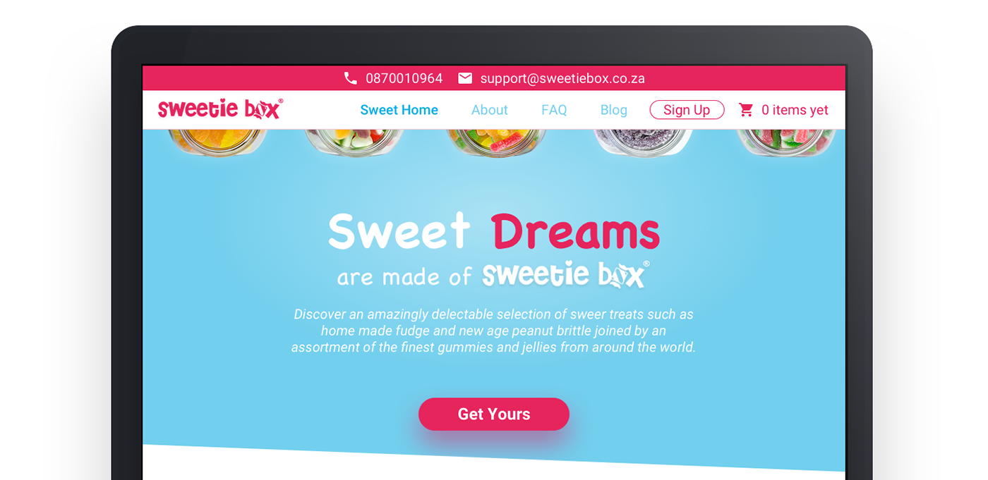 UI/UX Webdesign minimal new White landing HCD CTA pink Sweets
