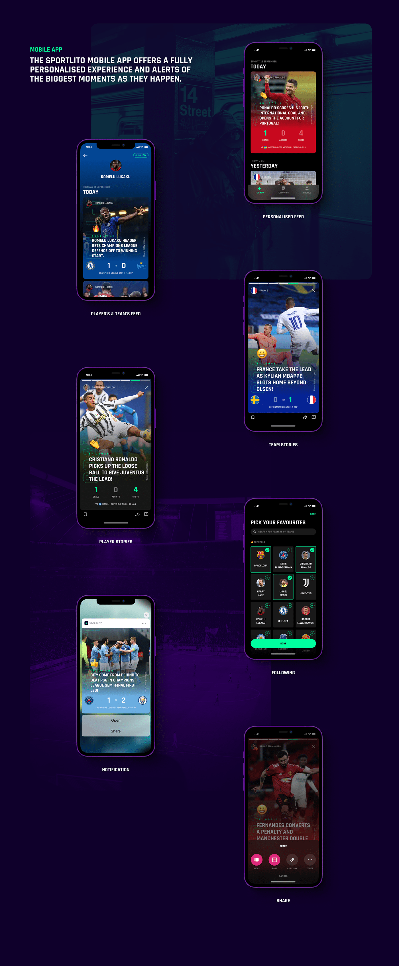 android app design branding  football ios product design  sports Startup UI ux