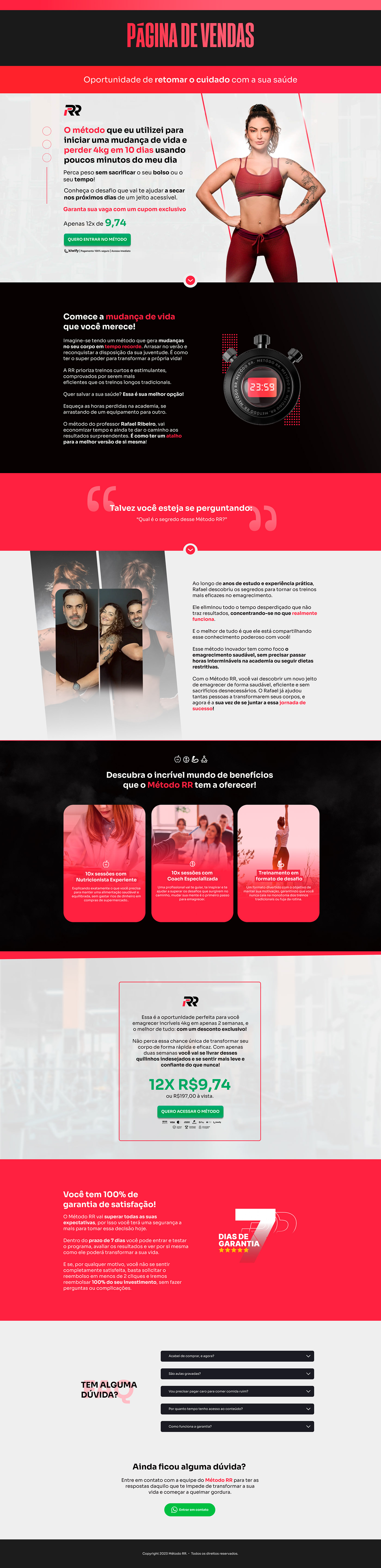 lançamento pagina de vendas checkout landing page infoproduto Web Design  Alexandre Krueger Site de Vendas ui design