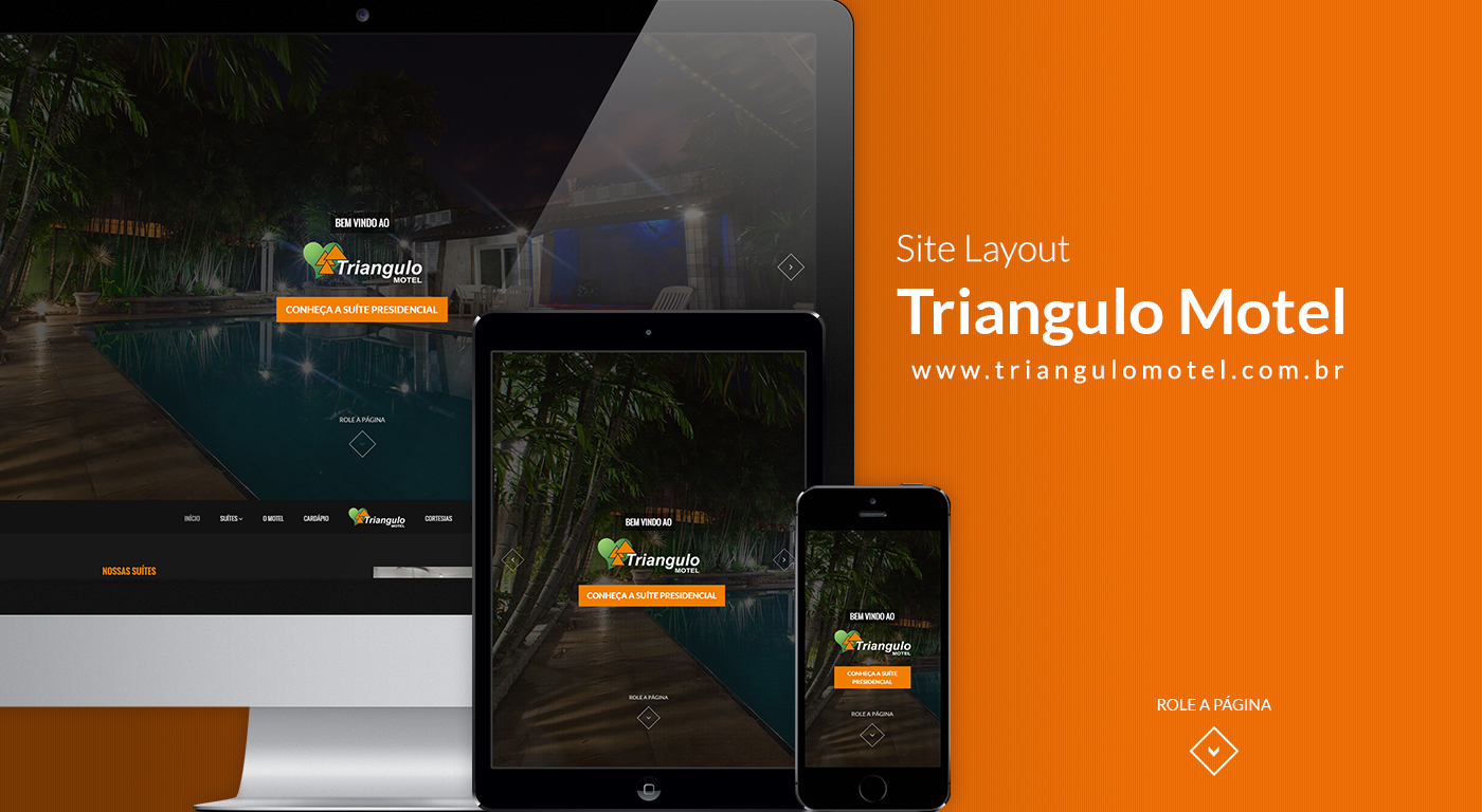 motel triangulo Layout Web desenvolvimento site mobile tablet