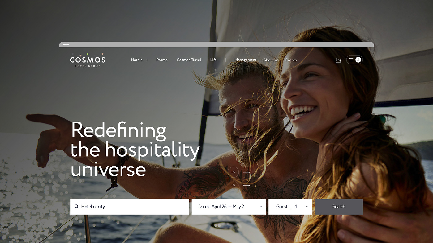 brand identity clean digital Hospitality hotel minimal modern user experience UX design Web