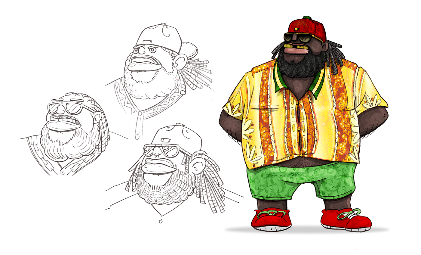 Character design cartoon art Character design  Layout lineup Film   commercial Freelance