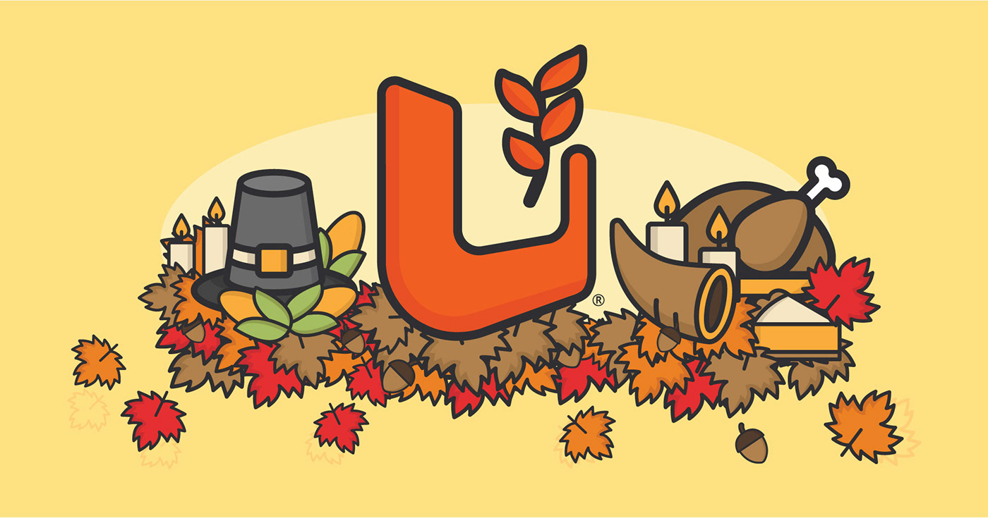 design branding  Web logo thanksgiving Holiday