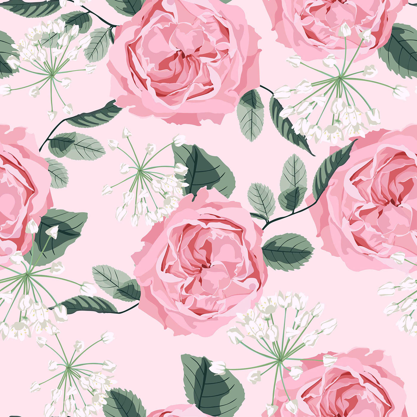 card template design fabric flamingo Flowers Invitation pink seamless pattern textile wallpaper