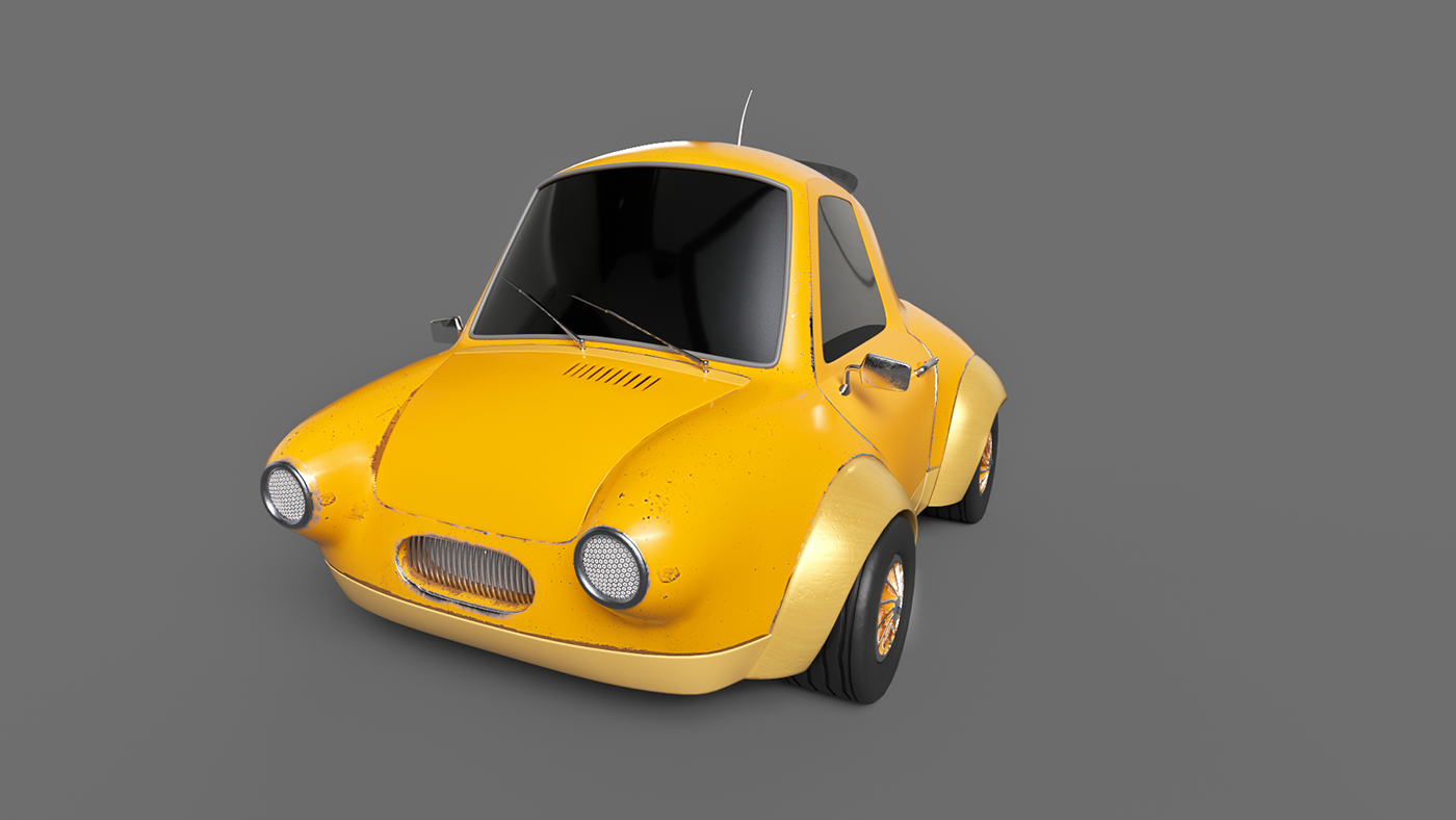 cartoon photoshop Substance Painter veículos carros poligonal Maya 3D Arnold Render jogos