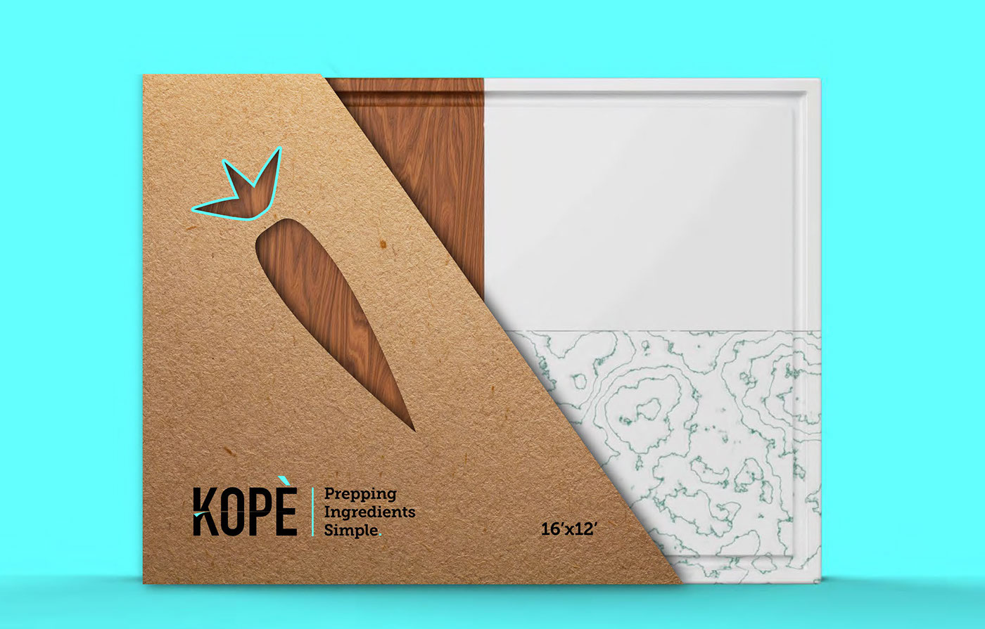industrial design  design packaging design Sustainable KITCHENWARE cutting board KOPE   graphic design  branding  minimalist