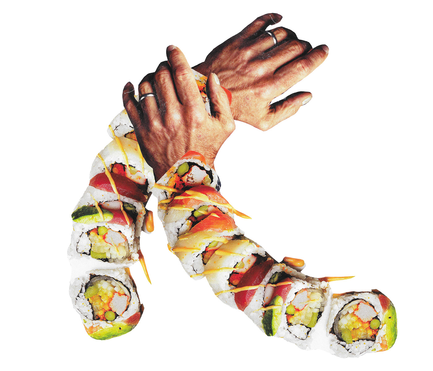 collage graphic Food  body design abstract surreal weird
