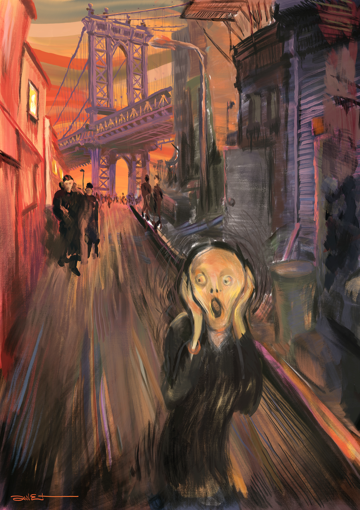 MunchContest munch scream Edvard Munch digital illustration digital painting Oil Painting fine art