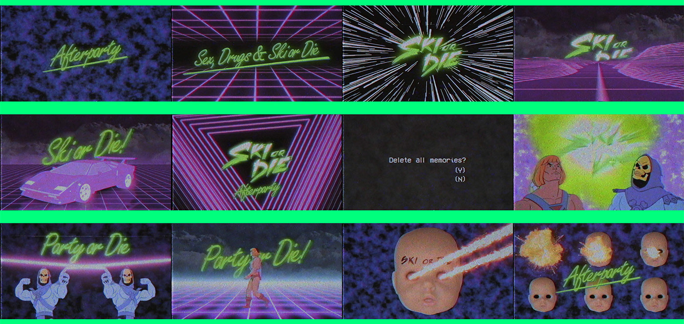 identity Event neon 80's 90's motion graphics  pink branding  app activation