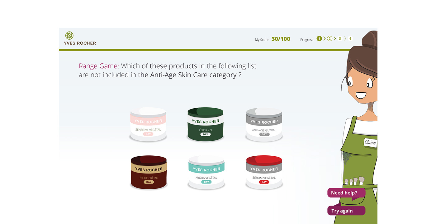 Yves Rocher skincare iPad brand beauty healtcare Cosmetic game