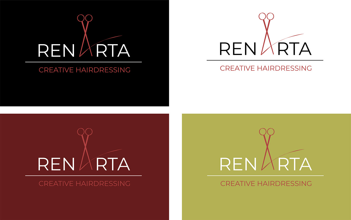 beauty salon branding hairdressing logo logo