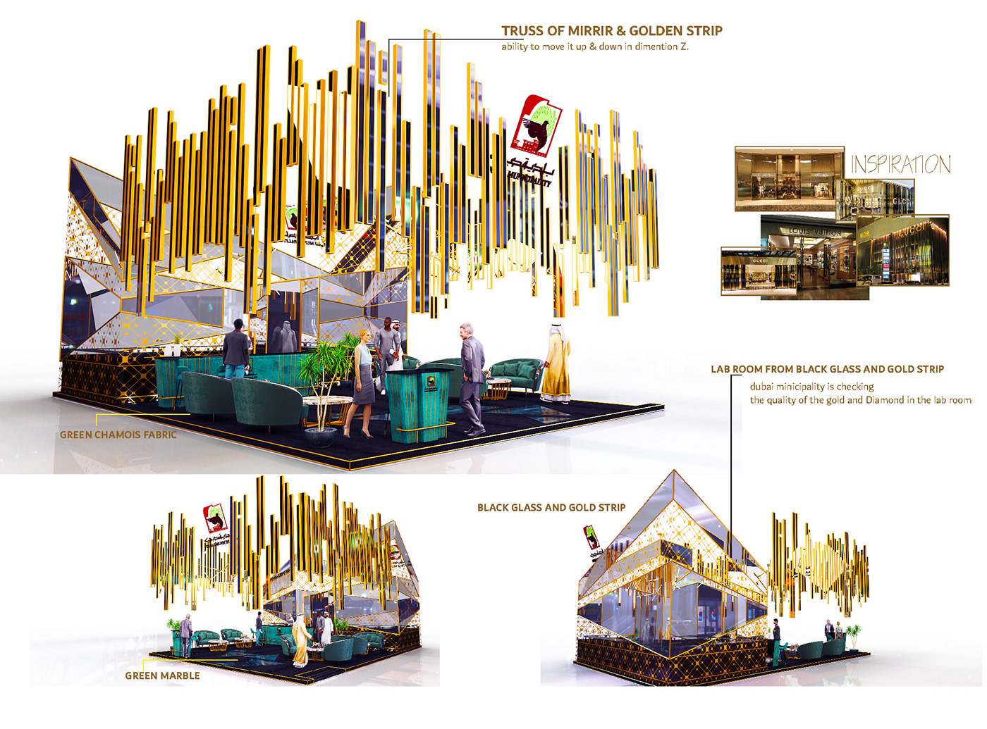 new concept dubai UAE jewelry diamond  Exhibition  Stand booth Bahaa