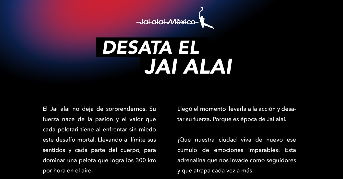 Jai alai jai alai méxico Frontón México mexico sport deporte Campaña publicidad Pelotari