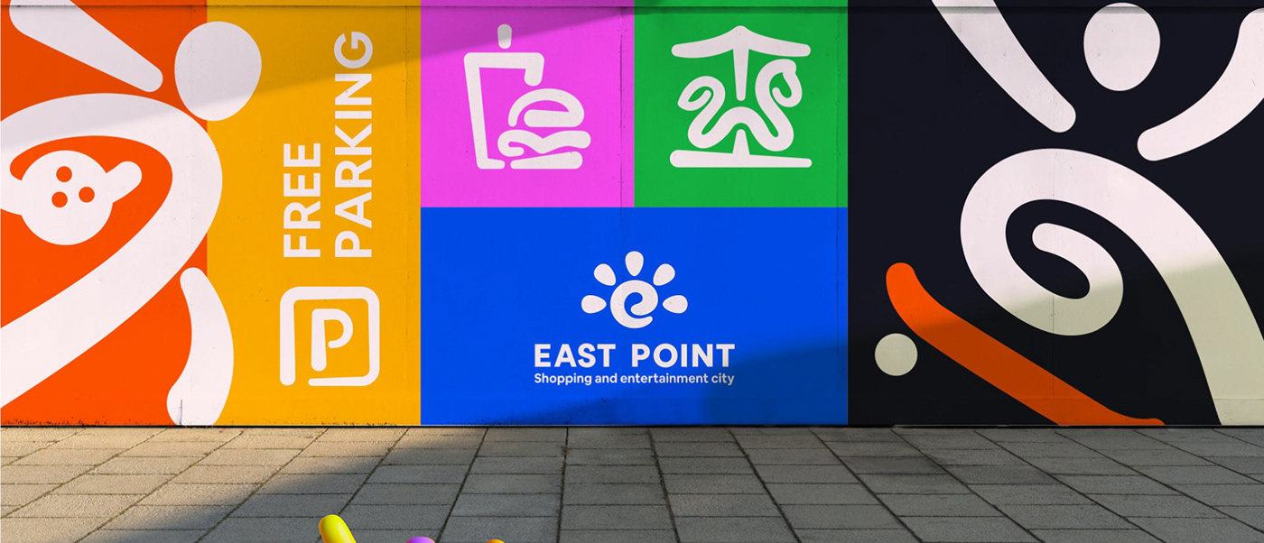 3D branding  colorful font design icons Logo Design typography   visual identity wayfinding Shopping