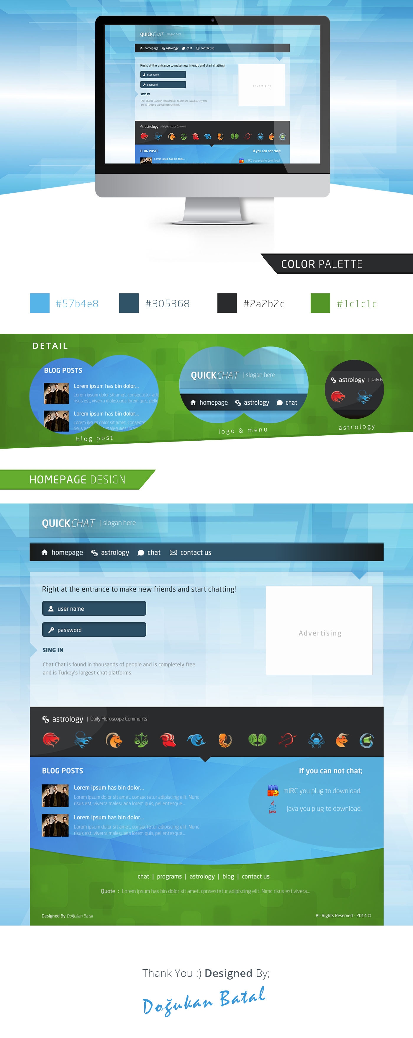 Web Interface UI ux Chat Interface QuickChat