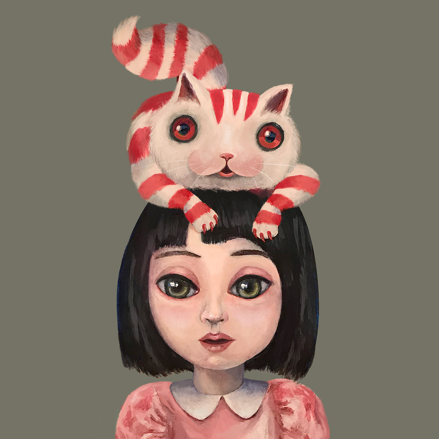 art creepy cute dolls ILLUSTRATION  little girl pop surrealism fairytale