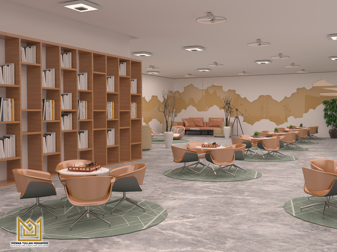 3ds max architecture communication interior design  modern People with special needs rehabilitation Render visualization vray