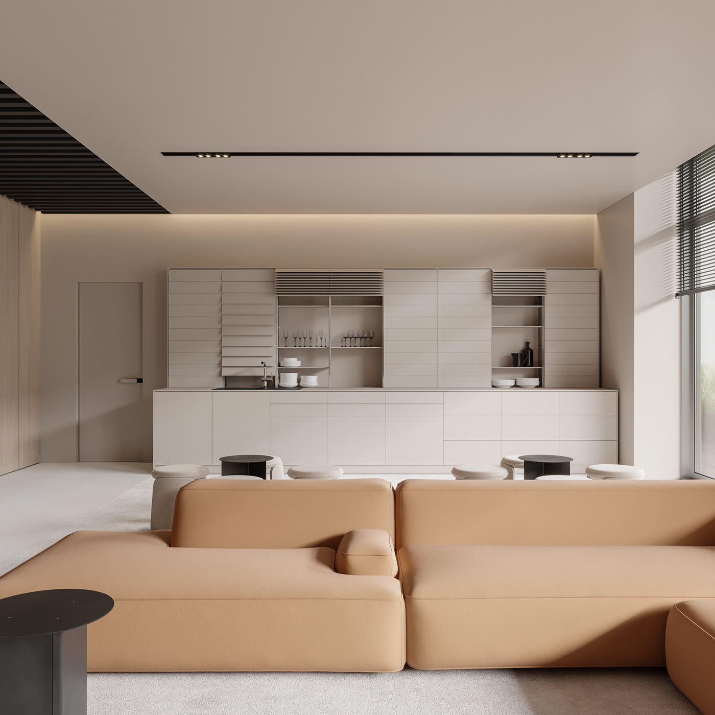 3ds max design Interior interior design  minimalistic Render rockwall studio visualization Yoga