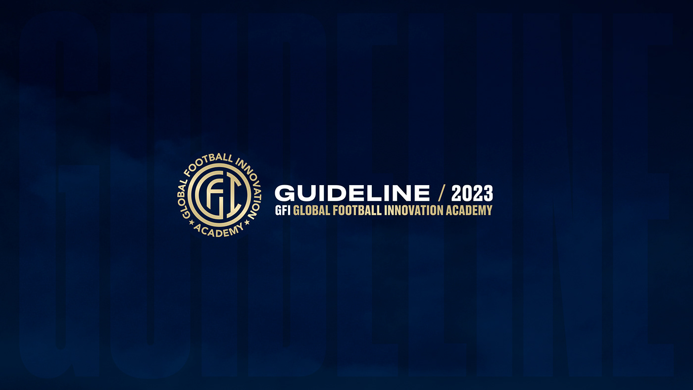 branding  graphic design  brandbook brand identity guideline soccer football academy design GFI