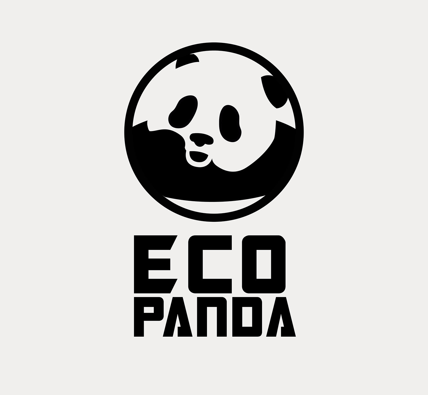 Logotipo Panda  diseño gráfico ecologico