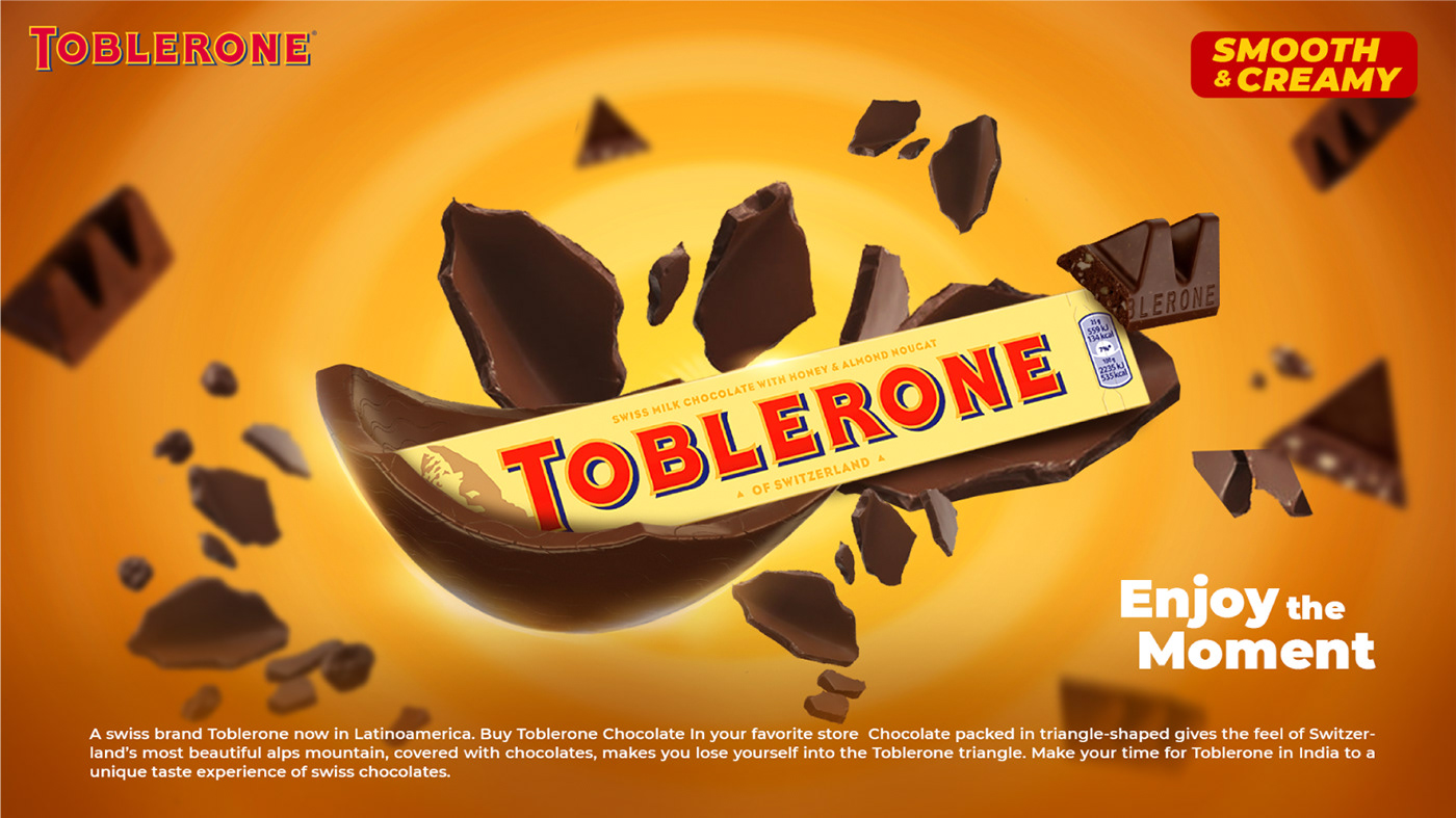 animation  brand identity chocolate concept dark Food  Label Packaging toblerone visual