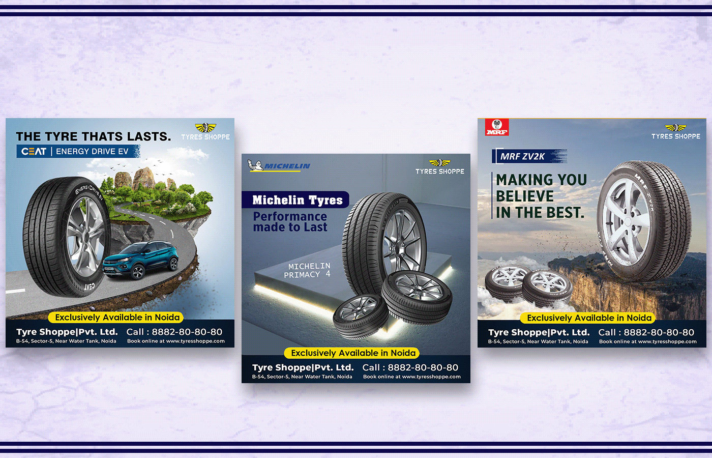 Tyres Social media post creatives tyres online tyres shoppe tyre