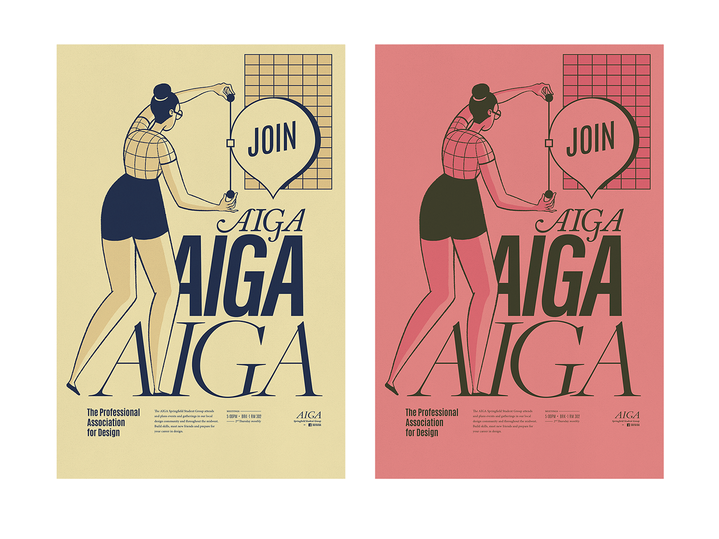 aiga student group student designers poster vector bezier grid