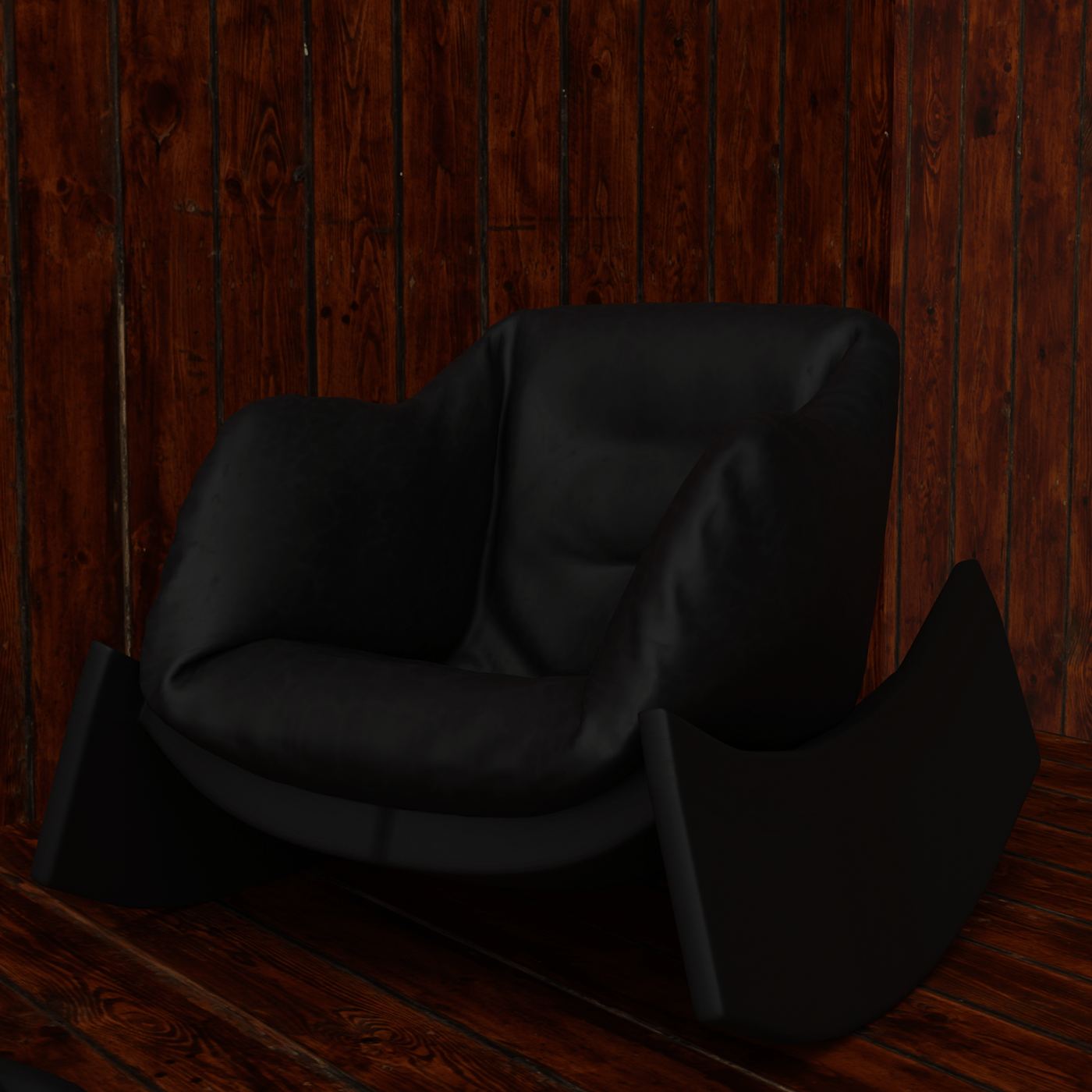 chair design Interior furniture design  Render blender3d 3d modeling interior design  leather wooden