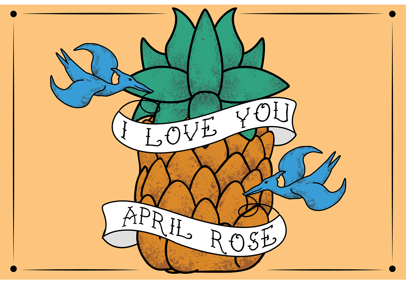 greeting card Pineapple