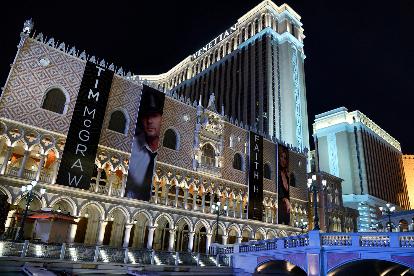 building architecture exterior illuminated night Urban city hotel Las Vegas usa