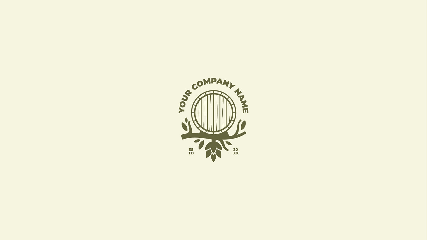 bar barrel beer brand identity brewery brewing club drink kombucha logo