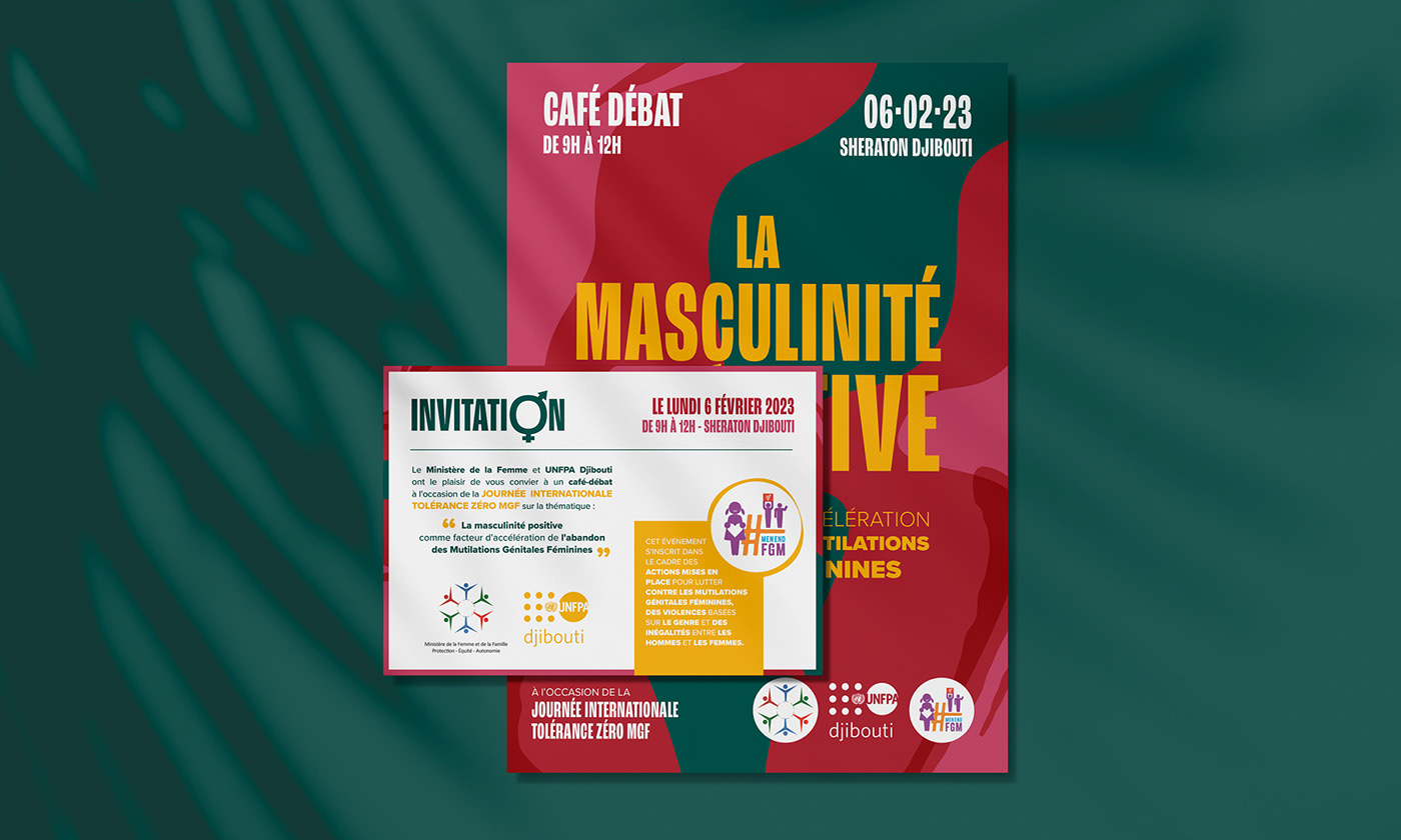 affiche evenement Event feminism FGM graphic design  graphisme Layout print typography design